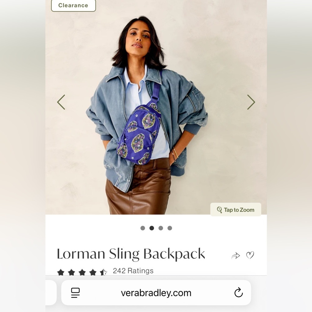 Vera Bradley Lorman Sling Backpack - Picture 7 of 7